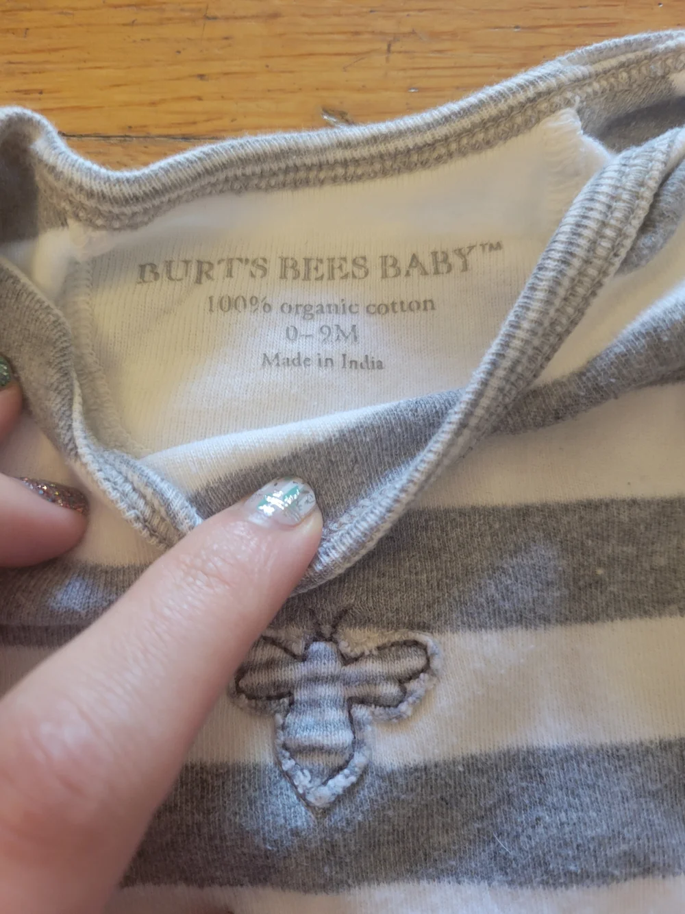 100% Organic Cotton Neutral Gray & White Baby 5- Pc Sleeper Set